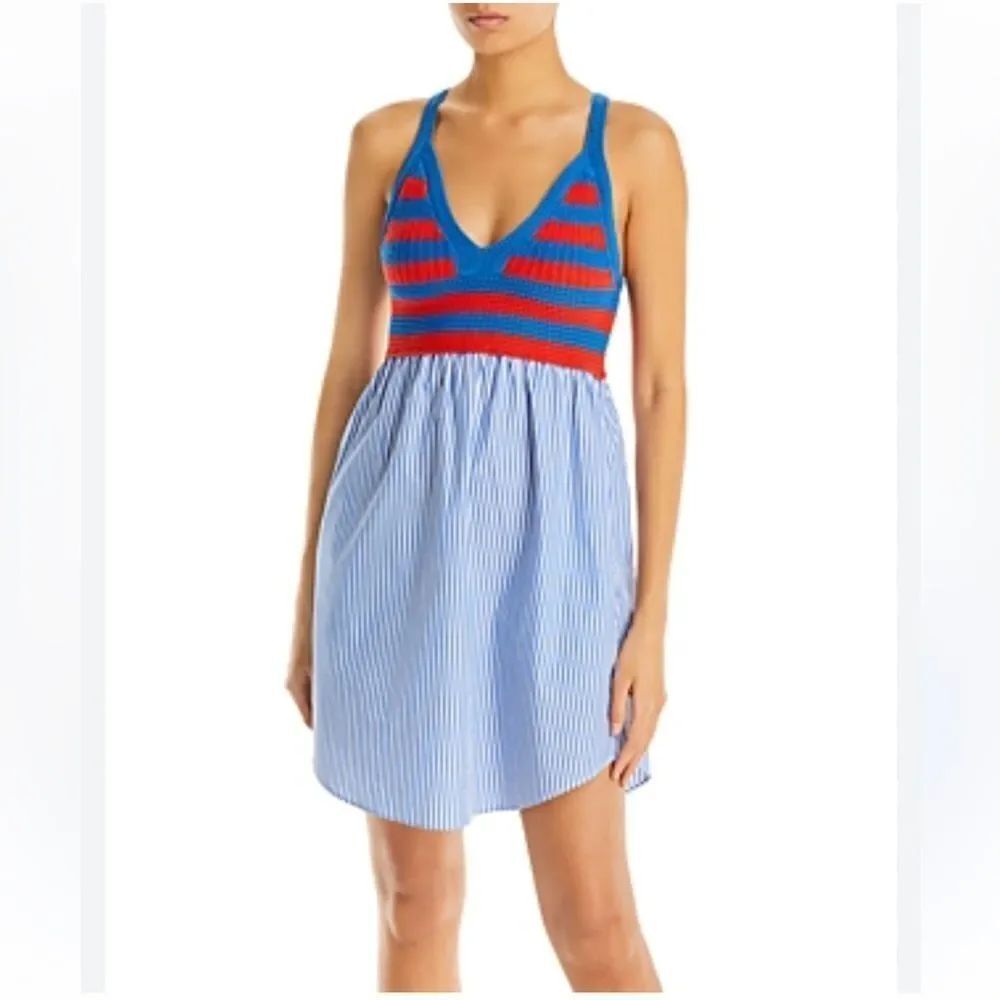 Anthropologie The Esmee Cotton Dress in Royal Poppy